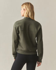 Women's Fleece Bomber Jacket - Loden