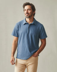 Men's Premium Slub Polo - Dark Denim
