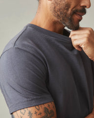 Men's Vintage Crew Tee - Washed Metropolitan Grey