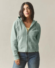 Women's Relaxed Classic Full Zip - Green Milieu