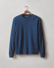 Women's Vintage Crew Long Sleeve Tee - Washed Pageant Blue
