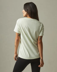 Women's Classic Cotton V-Neck Tee - Aloe Wash