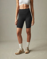 Women's Cotton Stretch Biker Short - Meteorite