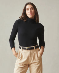 Women's Luxe Rib Turtleneck - Black