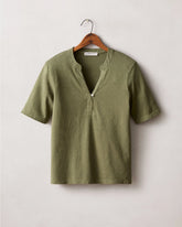 Women's Hemp V-Notch Tee - Olvine
