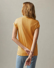 Women's Premium Slub Crew Tee - Golden Apricot
