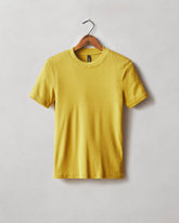 Women's Luxe Rib Crew Tee - Golden Palm