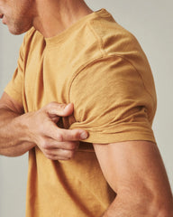 Men's Premium Slub Crew Tee - Golden Apricot