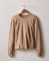 Women's Hemp Long Sleeve Crew Tee - Pine Bark