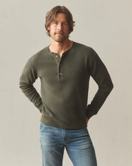 Men's French Rib Henley - Loden