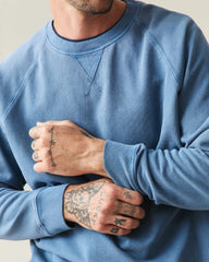 Men's Relaxed French Terry Crew - Ensign Blue