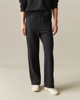 Women's Modal Fleece Straight Pant - Black