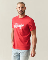 Unisex American Made Tee - Pompeian Red