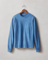 Women's Vintage Crew Long Sleeve Tee - Washed Blue Aura