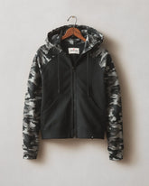 Women's Raglan Classic Full Zip - Black Camo