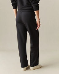 Women's Modal Fleece Straight Pant - Black
