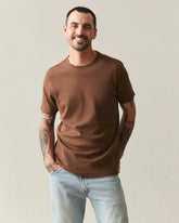 Men's Brushed Crew Tee - Tiramisu Heather
