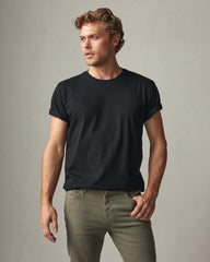 Men's Classic Cotton Crew Tee - Black