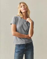 Women's Classic Cotton Crew Tee - Drizzle