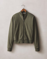 Women's Fleece Bomber Jacket - Loden