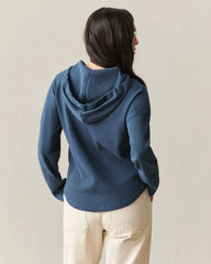 Women's Thermal Hoodie - Dark Denim