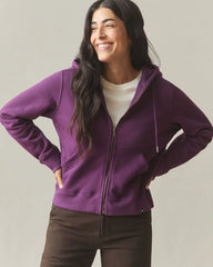 Women's Relaxed Classic Full Zip - Italian Plum