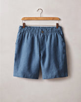 Men's Linen Shorts - Ensign Blue