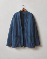 Women's French Terry Cardigan - Marine Navy