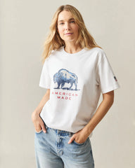 Unisex Bison Tee - White