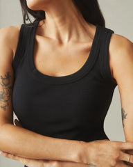 Women's Rib Tank - Black