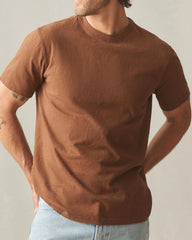 men's Premium Slub Crew Tee - Mahogany