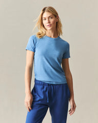 Women's Premium Slub Crew Tee - Parisian Blue