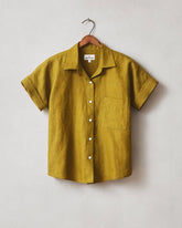 Women's Linen Shirt - Fir Green