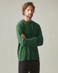 Men's Premium Slub Crew Tee Long Sleeve - Sycamore