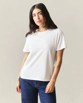 Women's Classic Cotton Crew Tee - White