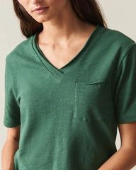 Women's Premium Slub Pocket Tee - Pineneedle