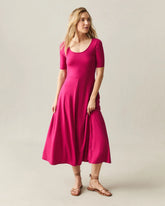 Women's Short Sleeve Flex Dress - Cherries Jubilee