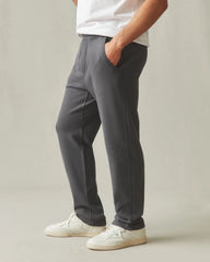 Men's French Terry Straight Pant - Dark Charcoal