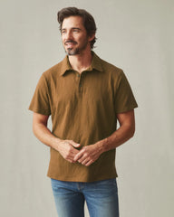 Men's Premium Slub Polo - Tapenade