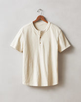 Men's Broken-In Premium Slub Henley - Washed Creme Brulee