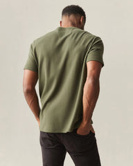 Men's Brushed Crew Tee - Olive Night Heather