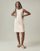 Women's Muscle Tee Dress - Cork Stripe