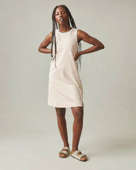 Women's Muscle Tee Dress - Cork Stripe