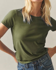 Women's Classic Cotton Crew Tee - Rifle Green