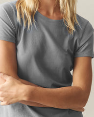 Women's Classic Cotton Crew Tee - Drizzle