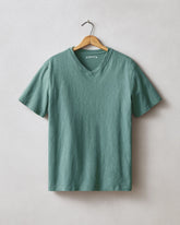 Men's Premium Slub V-Neck Tee - Bristol Blue