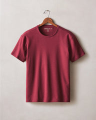 Men's Brushed Crew Tee - Syrah Heather