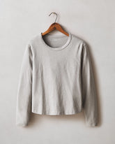 Women's Premium Slub Curved Hem Long Sleeve - Morning Dove