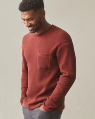 Men's Waffle Pocket Long Sleeve - Russet Brown