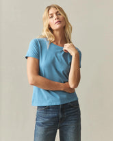 Women's Classic Cotton Crew Tee - Adriatic Blue